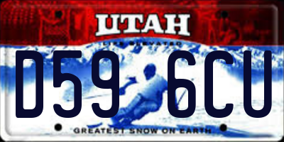 UT license plate D596CU