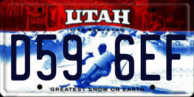 UT license plate D596EF