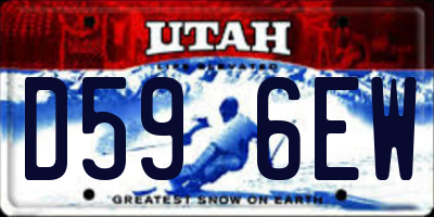UT license plate D596EW