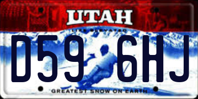 UT license plate D596HJ