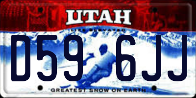 UT license plate D596JJ