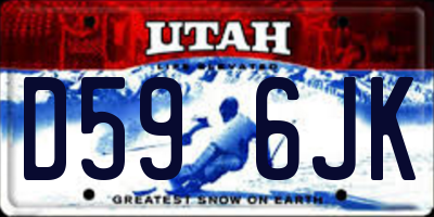 UT license plate D596JK