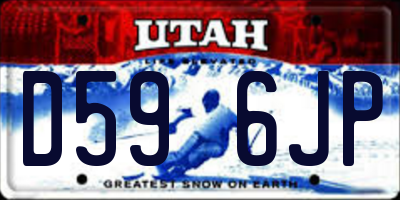 UT license plate D596JP