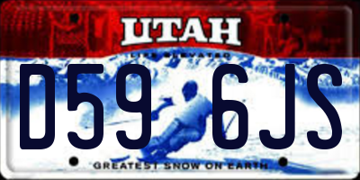UT license plate D596JS