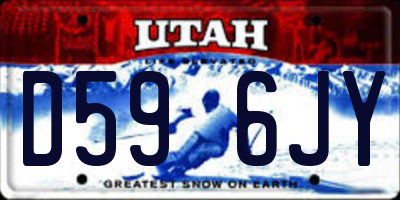 UT license plate D596JY