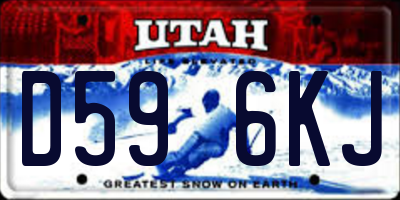 UT license plate D596KJ