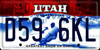 UT license plate D596KL