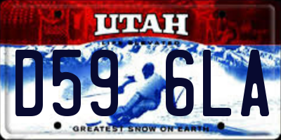 UT license plate D596LA