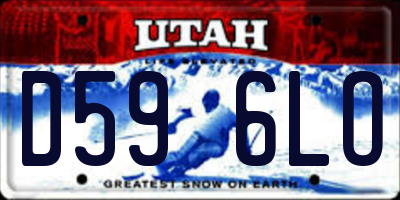 UT license plate D596LO