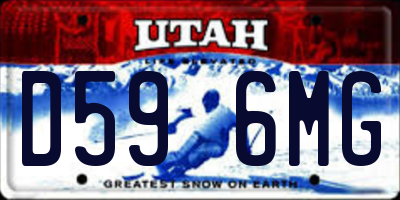 UT license plate D596MG