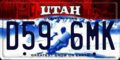 UT license plate D596MK