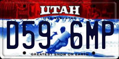 UT license plate D596MP
