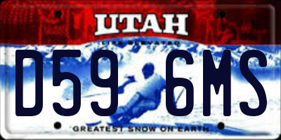 UT license plate D596MS