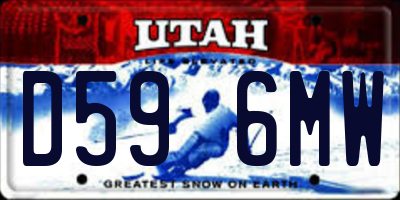 UT license plate D596MW
