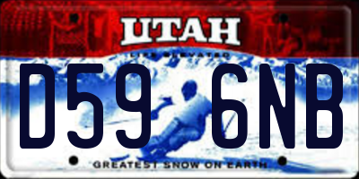 UT license plate D596NB