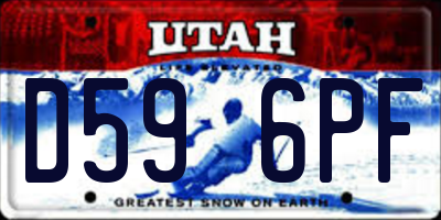 UT license plate D596PF