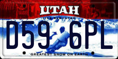 UT license plate D596PL