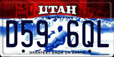 UT license plate D596QL