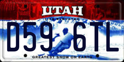 UT license plate D596TL