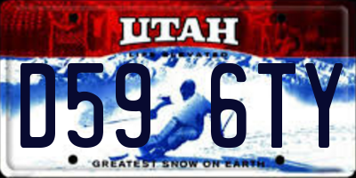 UT license plate D596TY