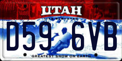 UT license plate D596VB