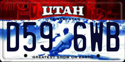 UT license plate D596WB