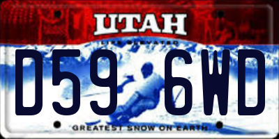 UT license plate D596WD