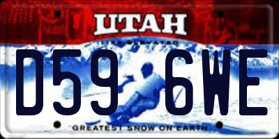 UT license plate D596WE