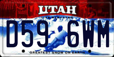 UT license plate D596WM