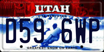 UT license plate D596WP