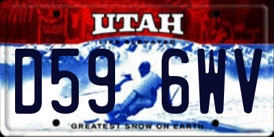 UT license plate D596WV