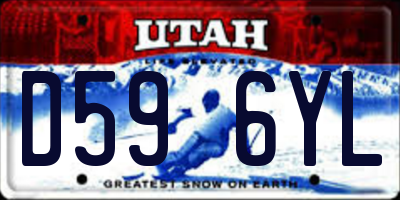 UT license plate D596YL