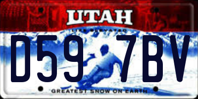 UT license plate D597BV