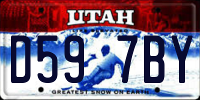 UT license plate D597BY
