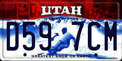 UT license plate D597CM