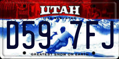 UT license plate D597FJ