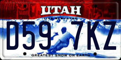 UT license plate D597KZ