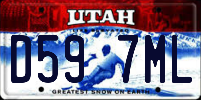 UT license plate D597ML