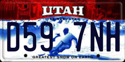 UT license plate D597NH