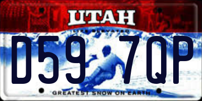 UT license plate D597QP