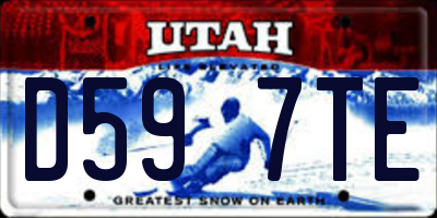 UT license plate D597TE
