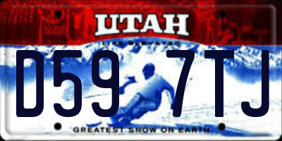 UT license plate D597TJ