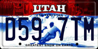 UT license plate D597TM