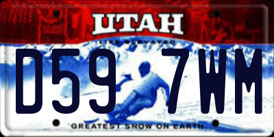 UT license plate D597WM