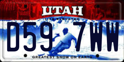 UT license plate D597WW