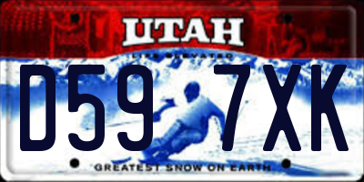 UT license plate D597XK