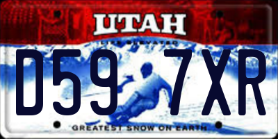 UT license plate D597XR