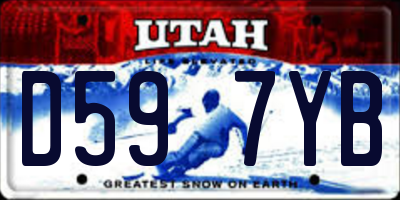 UT license plate D597YB