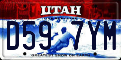 UT license plate D597YM