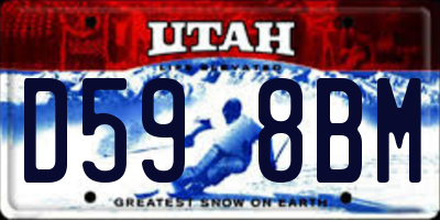 UT license plate D598BM